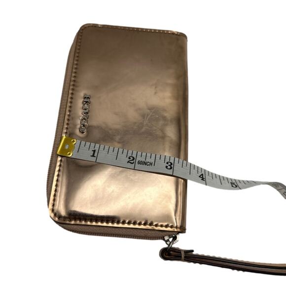 COACH Gold Metallic Wallet - Picture 6 of 6